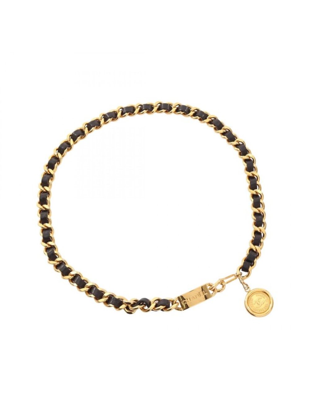 Chanel Belt CC Logo Chain Leather